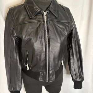 Classic Black Leather Jacket for Women